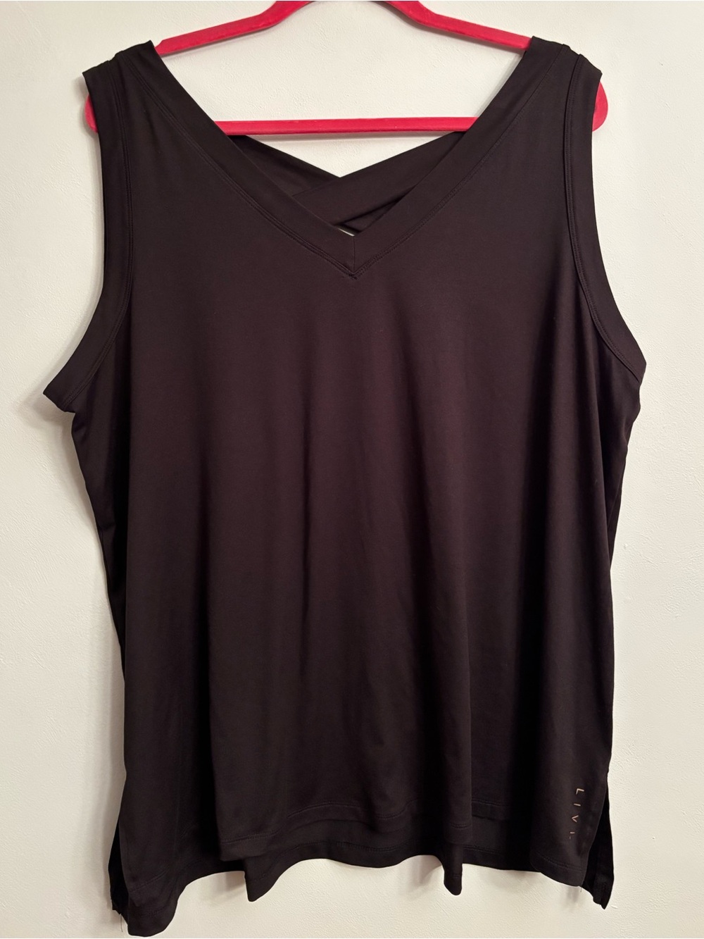 LIVI for Lane Bryant V-Neck Black Tank Top